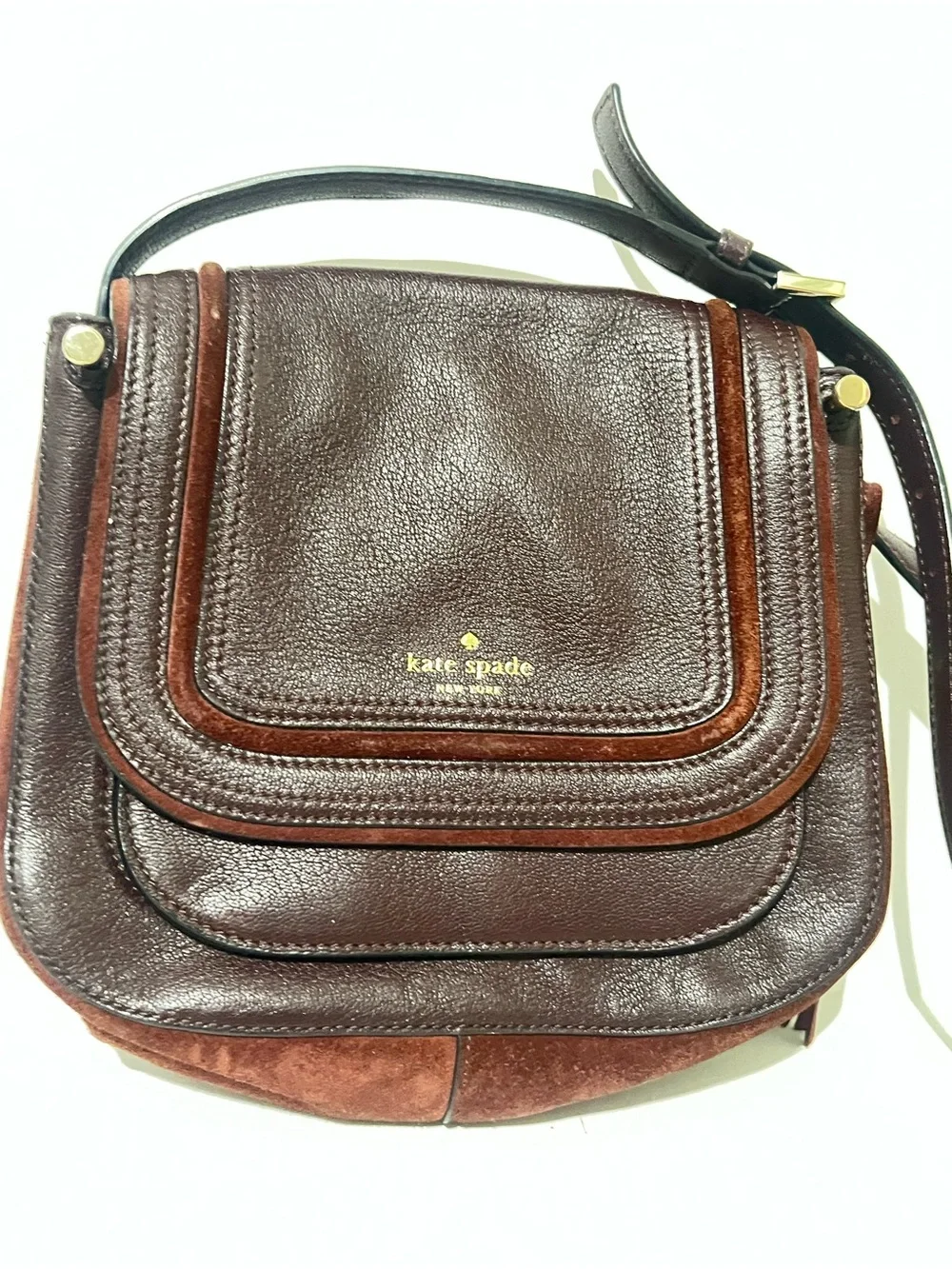 kate spade New York Pratt Rianne Leather Crossbody Bag in Deep Burgundy